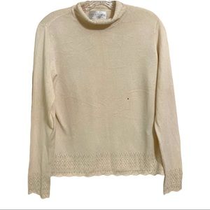 Silk Cashmere Casual Corner Sweater M